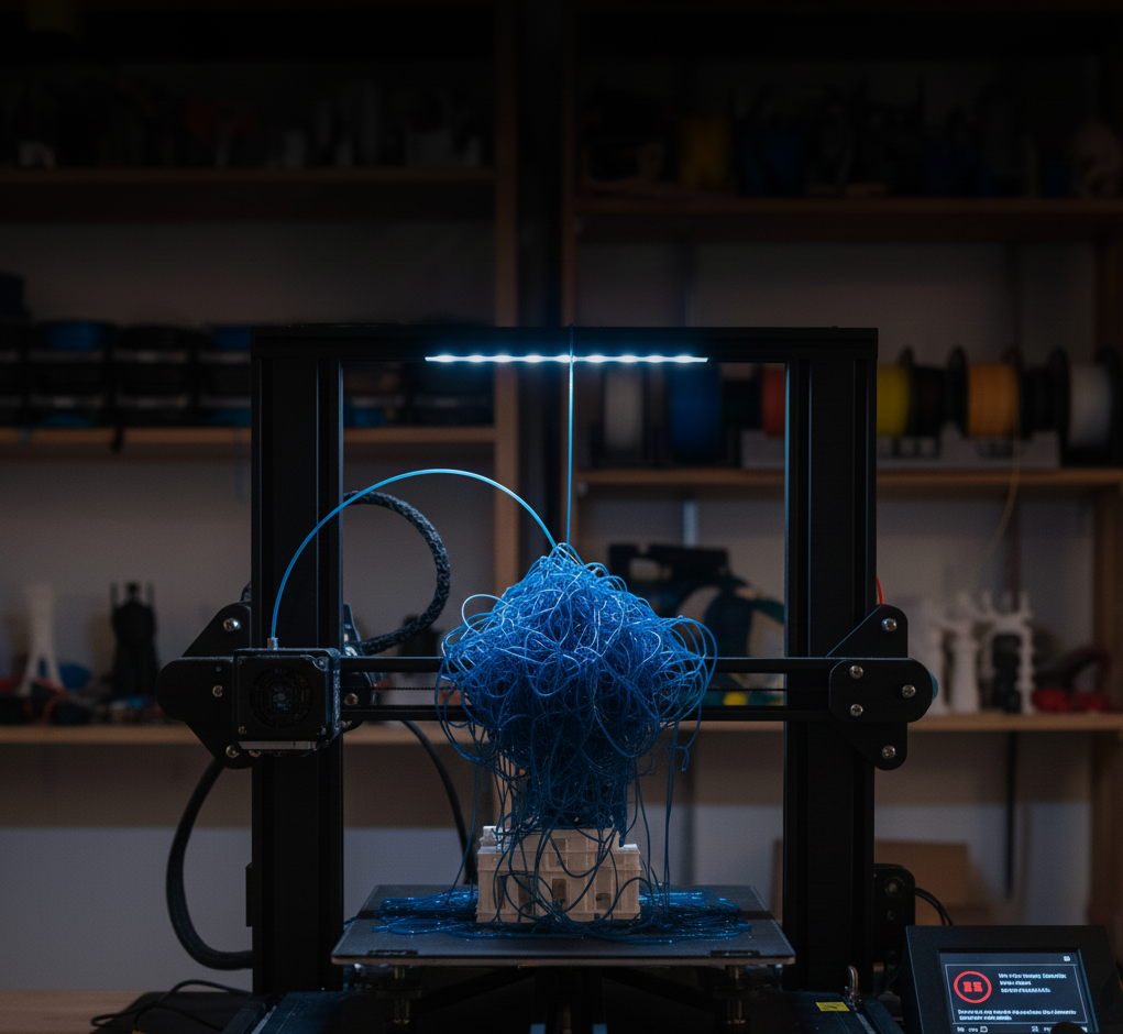 Error que da un STL mal diseñado en una impresora 3D.