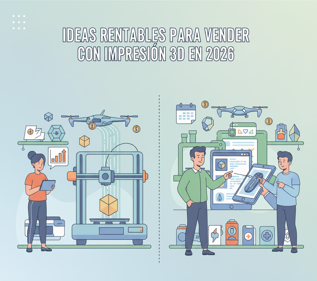 Que puede ser rentable en el 2026 en el mundo de impresion 3D